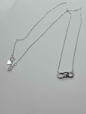 Brand New Sterling Silver 925 Infinite & Heart Necklace