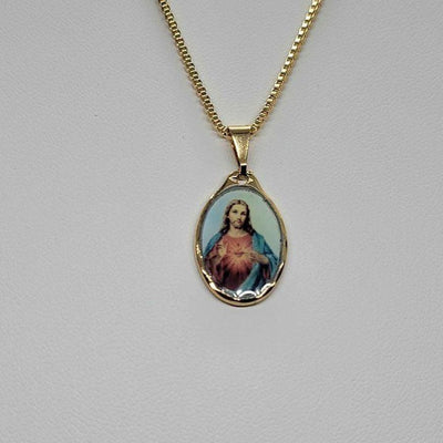 Brand New Brazilian 18k Gold Filled Jesus Christ  Necklace