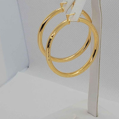 Brand New Brazilian 18k Gold Filled Round Earrings