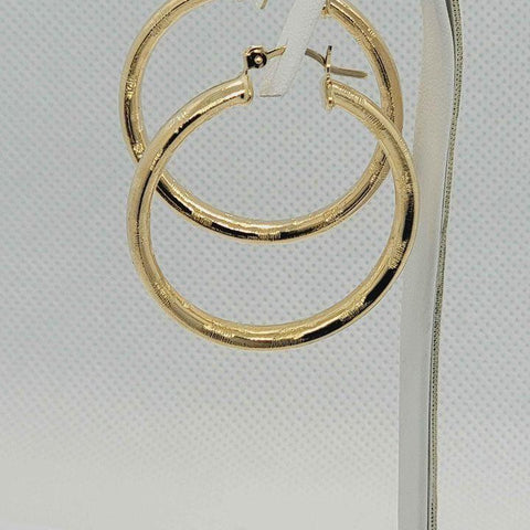 Brand New Brazilian 18k Gold Filled Unique Design Hoops