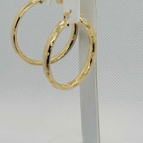 Brand New Brazilian 18k Gold Filled Unique Design Hoops