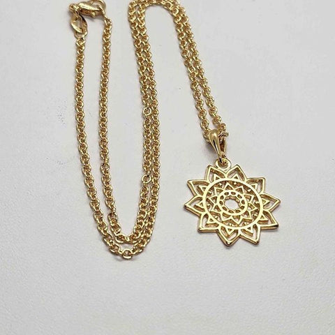 Brand New   Brazilian 18k Gold Filled Sun Necklace