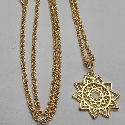 Brand New   Brazilian 18k Gold Filled Sun Necklace