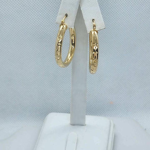 Brand New   Brazilian 18k Gold Filled Hoops Earrings