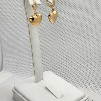 Brand New   Brazilian 18k Gold Filled Heart Earrings