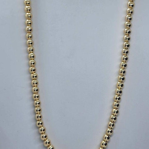 Brand New   Brazilian 18k Gold Filled Beaded Necklace