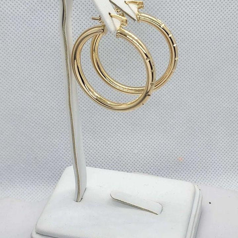 Brand New   Brazilian 18k Gold Filled Hoops Earrings