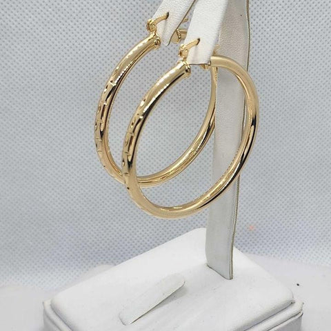 Brand New   Brazilian 18k Gold Filled Hoops Earrings