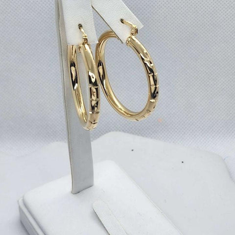 Brand New   Brazilian 18k Gold Filled Hoops Earrings