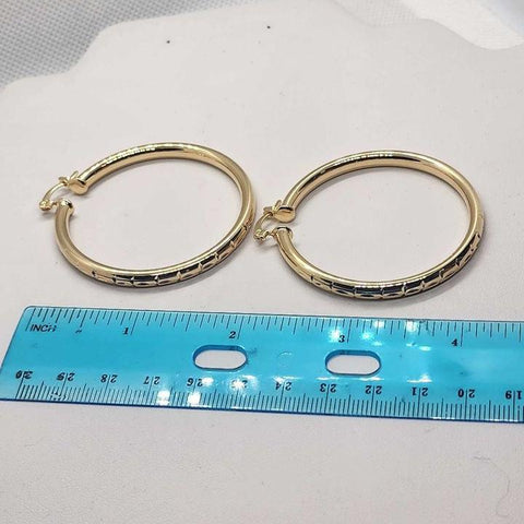 Brand New   Brazilian 18k Gold Filled Hoops Earrings