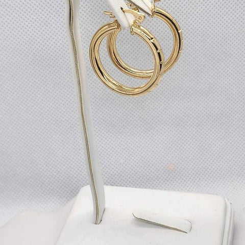 Brand New   Brazilian 18k Gold Filled Hoops Earrings