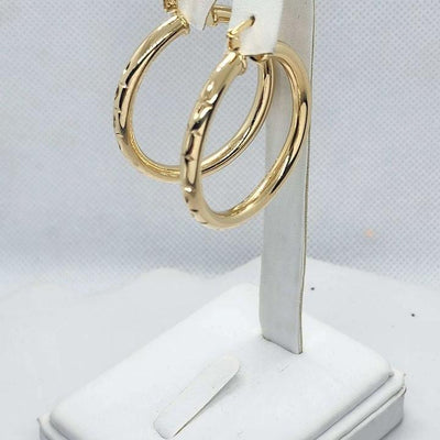 Brand New   Brazilian 18k Gold Filled Hoops Earrings