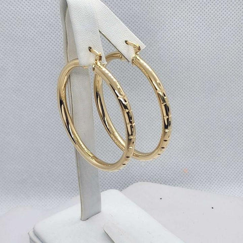 Brand New   Brazilian 18k Gold Filled Hoops Earrings