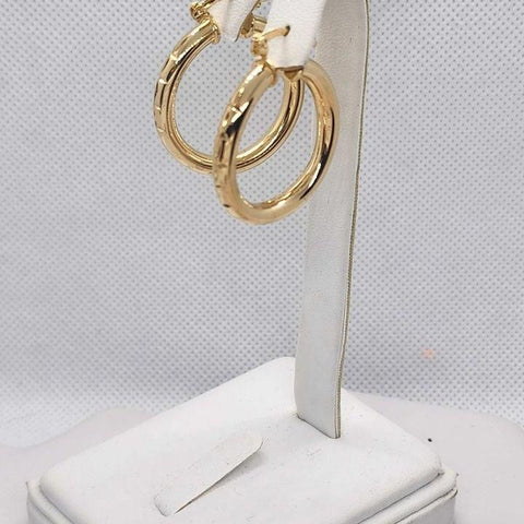 Brand New   Brazilian 18k Gold Filled Hoops Earrings