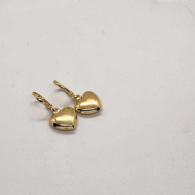 Brand New   Brazilian 18k Gold Filled Heart Earrings