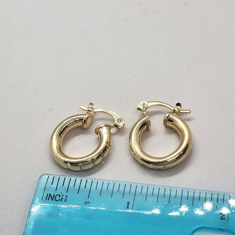 Brand New   Brazilian 18k Gold Filled Small Hoops Earrings