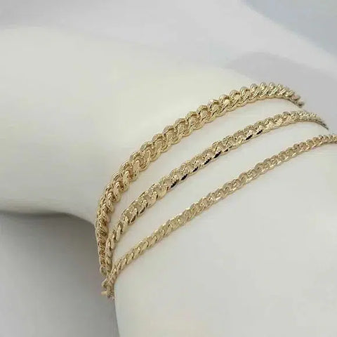 Brand NEW  Brazilian 18k Gold Filled 3 ROW Bracelet