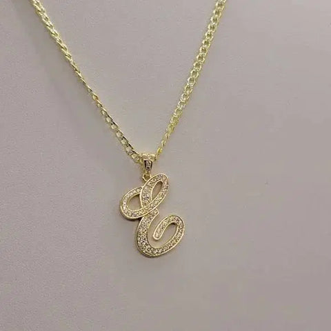 Brand New Sterling Silver 925 Letter E Necklace