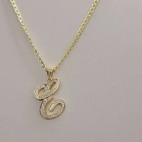 Brand New Sterling Silver 925 Letter E Necklace