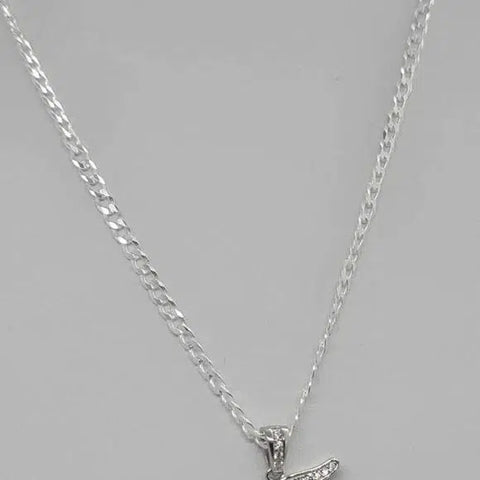 Brand New Sterling Silver 925 Letter I Necklace