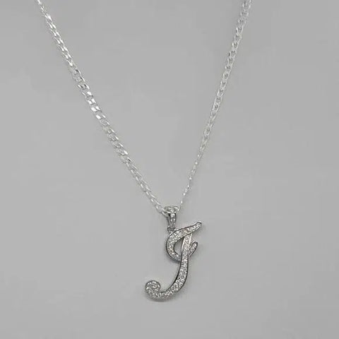 Brand New Sterling Silver 925 Letter I Necklace