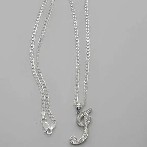 Brand New Sterling Silver 925 Letter I Necklace