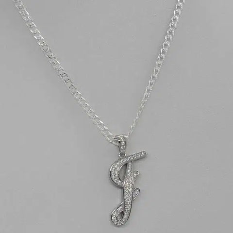 Brand New Sterling Silver 925 Letter J Necklace