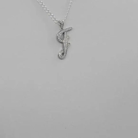 Brand New Sterling Silver 925 Letter J Necklace