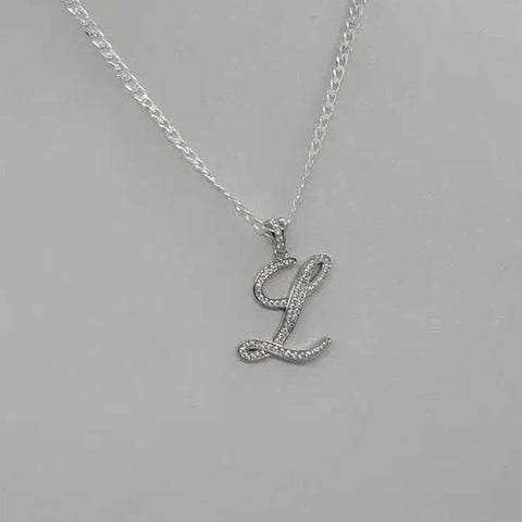 Brand New Sterling Silver 925 Letter L Necklace