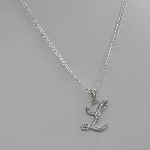 Brand New Sterling Silver 925 Letter L Necklace