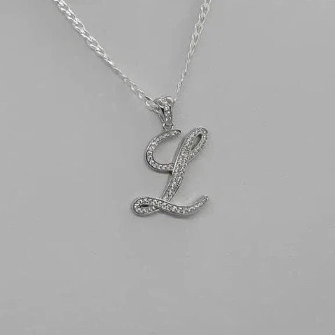 Brand New Sterling Silver 925 Letter L Necklace