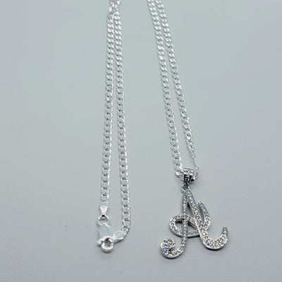 Brand New Sterling Silver 925 Letter A Necklace