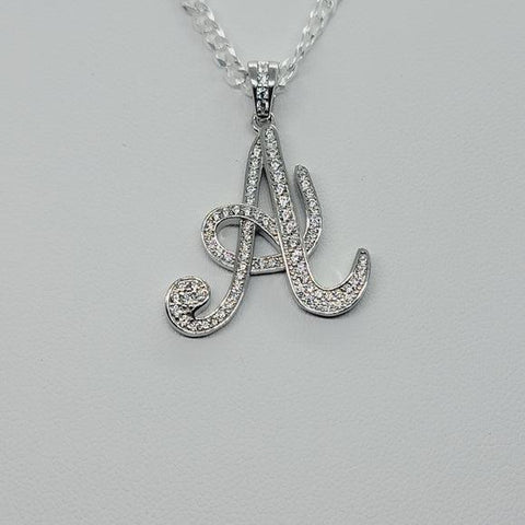 Brand New Sterling Silver 925 Letter A Necklace