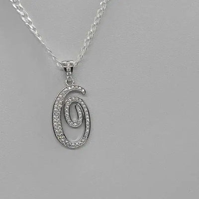 Brand New Sterling Silver 925 Letter O Necklace