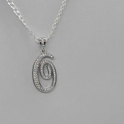 Brand New Sterling Silver 925 Letter O Necklace