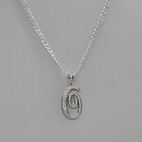 Brand New Sterling Silver 925 Letter O Necklace