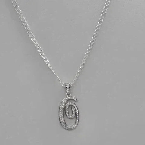 Brand New Sterling Silver 925 Letter O Necklace