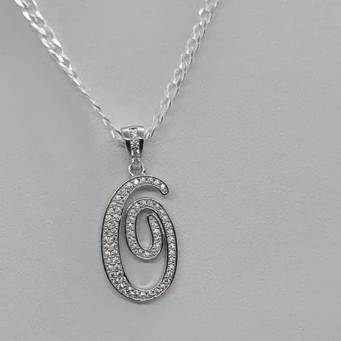 Brand New Sterling Silver 925 Letter O Necklace