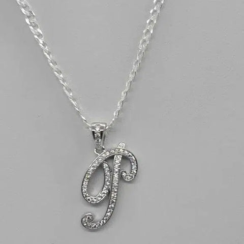 Brand New Sterling Silver 925 Letter P Necklace