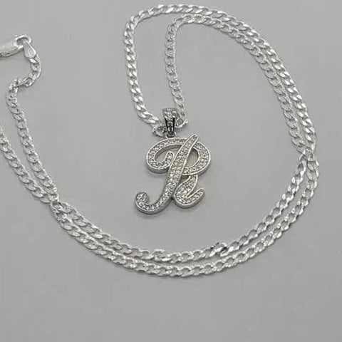 Brand New Sterling Silver 925 Letter R Necklace