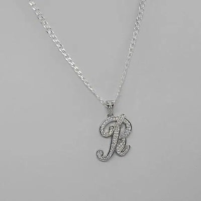 Brand New Sterling Silver 925 Letter R Necklace