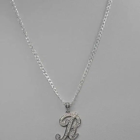 Brand New Sterling Silver 925 Letter R Necklace