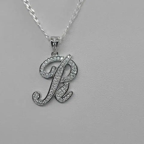 Brand New Sterling Silver 925 Letter R Necklace