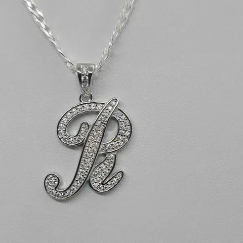 Brand New Sterling Silver 925 Letter R Necklace