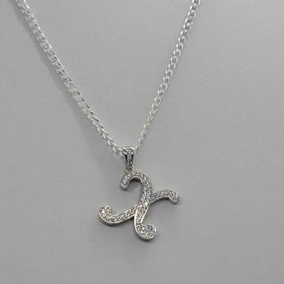 Brand New Sterling Silver 925 Letter X Necklace