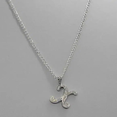 Brand New Sterling Silver 925 Letter X Necklace