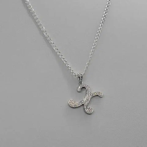 Brand New Sterling Silver 925 Letter X Necklace