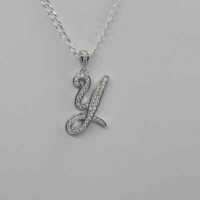 Brand New Sterling Silver 925 Letter Y Necklace