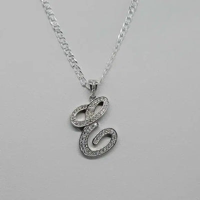 Brand New Sterling Silver 925 Letter E Necklace