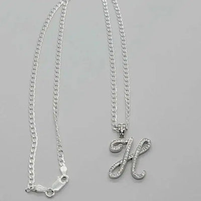 Brand New Sterling Silver 925 Letter H Necklace